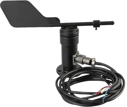IndusTradCorp 0-360° Wind Direction Sensor DC9-24V Metal Anemometer, 0-5V 4-20MA RS485 Output Wind Speed Transmitter, Weather Station(RS485 modbus output)