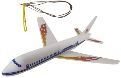 UKCOCO Modèle Réduit d'avion en Mousse Élastique pour Garçon Et Filles, Avion Jouet Léger Taille Moyenne, Jeu D'extérieur Éducatif pour Élèves, Avion Lanceur à Ressort Ultra-Flexible, Ensemble De
