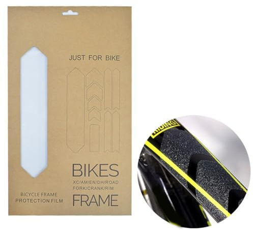 Tidevib Transparent For Bike Frame Protection Film for Mountain and Road Bicycles, Anti-Scratch Waterproof Sticker with 3D Structure, 1 Set