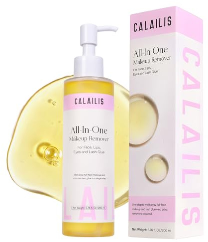 CALAILIS Eye Makeup Remover & Cleanser Oil for Sensitive Eyes and Skin, Gentle & Non-Greasy Makeup Remover for Heavy and Waterproof Eye Make-Up, 200ML