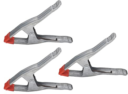 3PCS 9 Inch Spring Clamps, A Shape Woodworking Clip, Iron Galvanizing Metal Spring Clamp for Water Pipe Wooden Board, High Tension Clips for Photography Backgrounds and Handicrafts