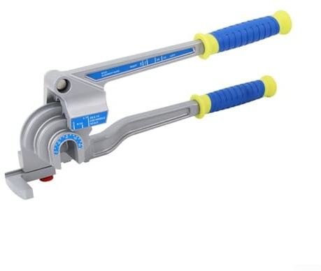 Piegatubi 3 in 1 per tubi da 1/4, 3/8, 1/2 (6/10/12 mm) O.D. tubi in rame, ottone e alluminio, strumento manuale per piegatubi a 180 gradi per impianti idraulici, per installazione HVAC e gas, per
