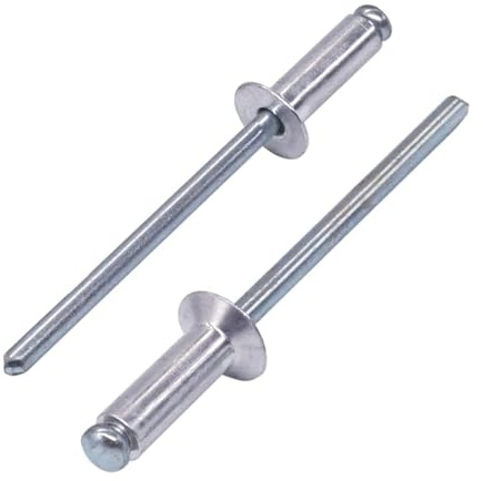 100 Stück Senkkopf Blindnieten, 5X16mm Aluminiumkappe Eisenkern Popnieten | Kuppelkopf Silber Nieten für Heimwerken, Bauen, Selbermachen, Metall, Holz