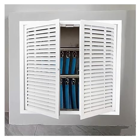 XILYZMO Doble Cara Desbordamiento Rejilla Ventilación Decorativa Ventilación Aire Aluminio, Puerta Extraíble Retorno Aire Cubierta para Decoración Caja Eléctrica(70x110cm)