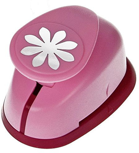 efco 1791014 Stanzer M, Gänseblümchen Motivstanzer, Kern: Metall, Pink, 7,5 x 5 x 5 cm