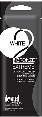 Devoted Creations White 2 Bronze extremely advanced black bronzing sunbed lotion cream 15ml sachet