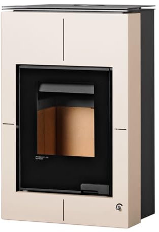Aquaflam HSF34-040 Vario Saporo Manual Wasserführender Kaminofen Creme 11/5 kW/A