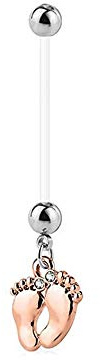 eeddoo Piercing Schwangerschaft Füsse Silber PTFE