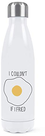 I Couldn'T If I Frit Double Mural Eau Bouteille Isolé Acier Inoxydable SPORTS Boissons 500ml Blanc