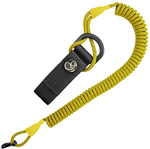 Ganzoo Cordon spiralé élastique paracorde avec mousqueton, 4 mm pour clés