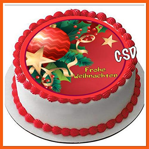 Tortenaufleger Weihnachten 03, Zuckerpapier Tortenbild, Fototorte, Weihnachten