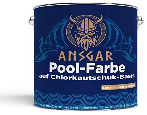 Ansgar Peinture universelle pour piscine | 750 ml | bleu clair | Peinture sous-marine pour une charge permanente de l'eau sur les piscines en béton, métal | Satiné résistant aux UV