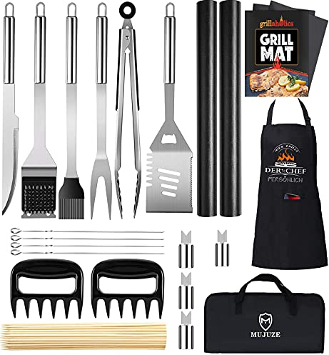 Set grigliata barbecue,BBQ utensili barbecue kit professionale,21pcs barbecue accessori in acciaio inossidabile,veleno per gli uomini.set di attrezzi bbq per barbecue da campeggio esterno