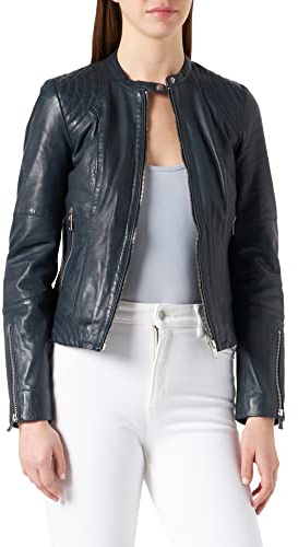 Naf Naf CBIKER Blazer, Bleu Marine, 38 Femme