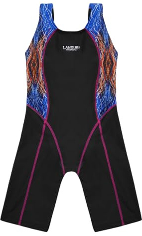 Cadocado Girls One Piece Rash Guard Surfing Swimsuit Kid Water Sport Short Swimsuit (14-16 Years) Orange