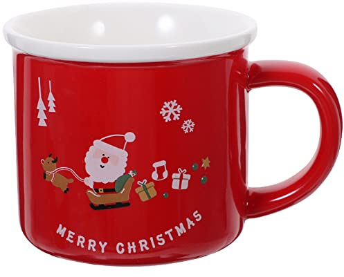 jojofuny 1stück Weihnachtliche Keramiktasse Für Kaffee Und Tee Multifunktionale Tasse Mit Komfortablem Griff Festliche Geschenkidee Für Kalte