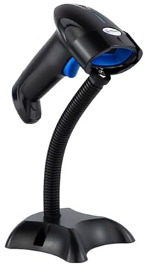 HDWR HD1100A kabelloser Barcode-Scanner mit Ständer, QR 1D 2D, CMOS | CMOS-Sensor, liest QR, Aztec, Maxicode, Data Matrix, Freihand-Scannen im Ständer