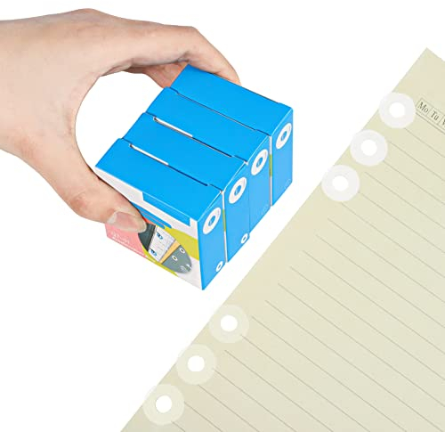 Heyu-Lotus 1000 Stück Lochverstärker Selbstklebend, 15 mm Lochverstärkungsringe Transparent, Verstärkungsringe Lochverstärker Aufkleber Papier Ringlochverstärker für Lose Blätter