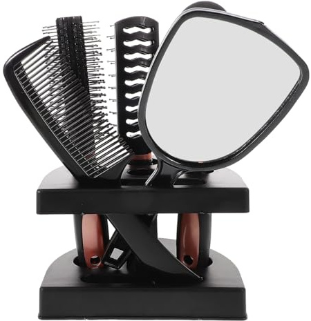 minkissy Professionelles Haarstyling Set 5-Teilig Mit Antistatischem Frisierkamm Und Kompaktem Tragbarem Schminkspiegel Für Zuhause Und Unterwegs