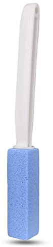 Duiaynke Bimsstein Reinigungsstein WC-Reiniger Stein tote Ecken Fugenreiniger Langer Griff Badezimmer WC-Bürste (Blau 20,5 cm)