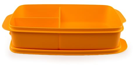 Tupperware To Go - Contenitore per il pranzo Clevere Pause 1 l, arancione con divisorio (incluso 1 x sementi biologici)