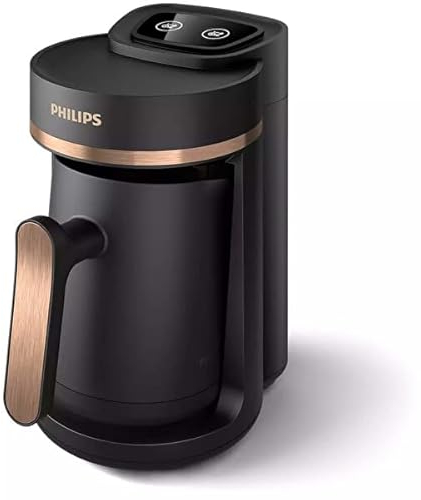 PHILIPS Serie 5000 Cafetera turca - Función de preparación lenta, capacidad para 4 tazas, protección contra sobrecalentamiento y rebosamiento, botones de fácil pulsación (HDA150/60)