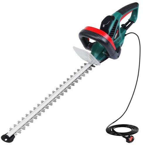 POSENPRO 600W Corded Electric Hedge Trimmer Pruner, 550mm Electric Hedge Cutter, Bush Tree Cutter, Corded Garden Cutting & Trimming Hedge, 6m Cable