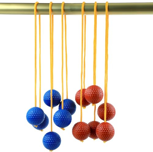 PEUTIER 6 Packungen Leiterball Ersatz, Ladder Ball Leiterball Wurfspiel Leiterball Wurfball Turnier-Stil Leiter Golfbälle Zubehör für Sportspiel-Wurfspiel (Rot und Blau)