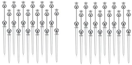 Marclix 24-Teiliger Brieföffner Aus Metall, Brieföffner, Umschlagöffner, Messer, Brieföffner mit Perlen (Nicht Im Lieferumfang Enthaltene Perlen)