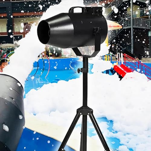 HLGKBY Grande Machine à Mousse, Commande électrique Manuelle Haute Puissance 1000 W, Distance de 6 à 10 m/Zone de 80 ㎡, Angle réglable, Machine à Mousse à Jet d'effet de scène, pour fête en Plein air