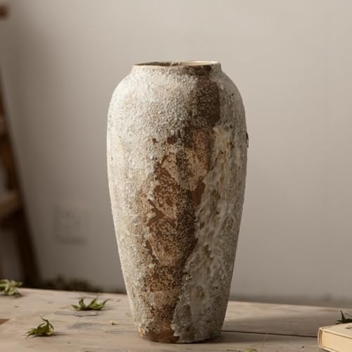 UPWONEC Vase Décoratif À L'ancienne, Nouveau Pot De Poterie Chinoise Rétro, Contenant D'affichage Hydroponique De Disposition des Fleurs, Décoration De Ferme, Adaptée À La Table,C