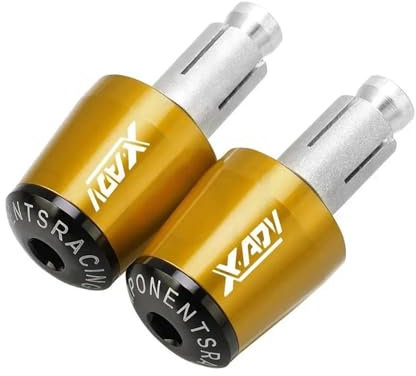 WESTCH Motorräder Lenker Griffe Kappe Gewicht TeileAnti Vibration Silder Stecker Enden FÜR XADV XADV750 ADV 750 X-ADV 2017-2018(Gold- Black)