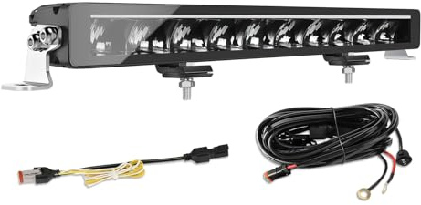 CO LIGHT 21 LED Driving Lightbar Auto mit ECE Zulassung, 80W 15000LM LED Zusatzscheinwerfer für Nah- und Fernlicht, 12V/24V Arbeitsscheinwerfer für Offroad/LKW/Traktor/Fahrzeuge/Wohnwagen