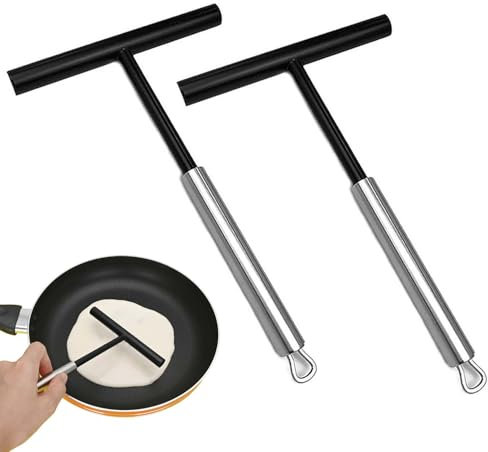 Crepes Verteiler, 2 Stück Pfannkuchenwender, 19.5cm Teigspender für Crepes und Pfannkuchen, Ideal für Haushalte, Bäckereien und Cafés, Einfache Handhabung in der Küche