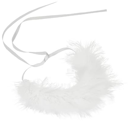 Holibanna Damen Feder Choker Halskette Kurz Weiß Federn Kropfband Party Schmuck Accessoire