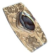 Eol : broche aimantée en maillechort à motif fleur de lotus | Sans épingle
