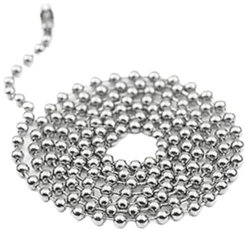 AMENGJ Catena a Palline Portachiavi con Catena for Collana Perline a Sfera in Acciaio Inossidabile da 2,4 mm for la creazione di Gioielli Fai Te(Color 2,90cm Length)