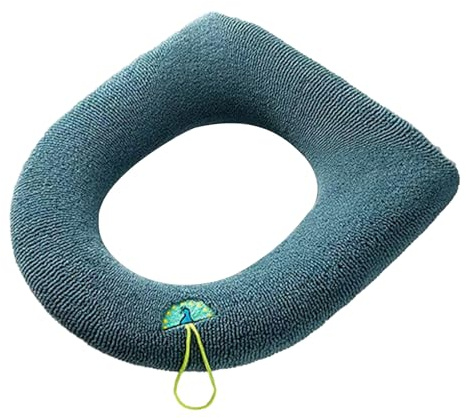 Riscaldatore per sedile WC - Cuscino elastico lavabile, comodo per il coperchio del bagno, la struttura in tessuto felpato fornisce calore morbido, facile installazione con vestibilità, cuscino extra