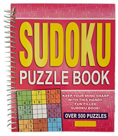 WF Graham Sudoku Puzzle Book - Spiral Bound Brain Teasers Travel Puzzles Book with over 500 Logic Puzzles