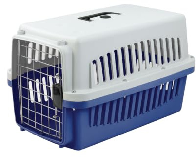 KCT Medium Blue Plastic Cat Carrier Portable Cage Crate for Pet/Dog/Kitten/Puppy Carrier Travel Box