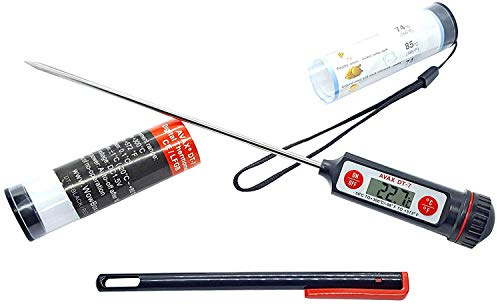AVAX DT-7 13 cm - Digital LCD Food Thermometer Kitchen Cooking Probe - Temperature Range: -50C to 300C / -58F to 572F
