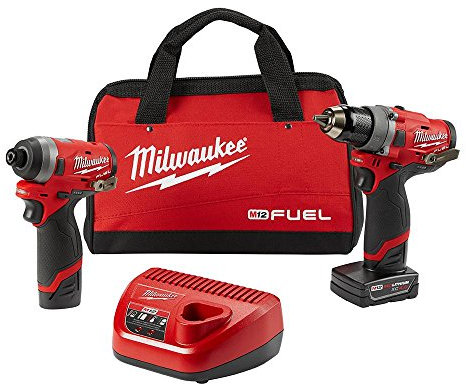 Milwaukee Electric Tools 2596-22 M12 Fuel 2Pc Kit - 1/2 Drill & 1/4 Hex Impact