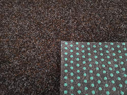 Rasenteppich Kunstrasen Premium dunkelbraun Velours Weich Meterware, verschiedene Größen, mit Drainage-Noppen, wasserdurchlässig (400x300 cm)