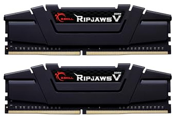 G.SKILL Ripjaws V Series (Intel XMP) DDR4 RAM 16GB (2x8GB) 3600MT/s CL18-22-22-42 1.35V Desktop Computer Memory UDIMM - Black (F4-3600C18D-16GVK)