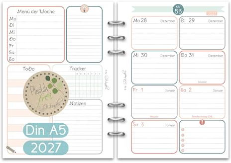 SinnWunder / 2027 / Wochen-Kalendereinlage/Din A5 / HappySinn