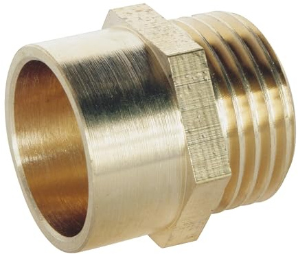 SOMATHERM FOR YOU, Raccord laiton droit à souder Mâle 15/21 pour tube cuivre Ø18 - Sachet de 2 pièces - Idéal pour plomberie, réseaux d'eau sanitaire et chauffage, étanchéité assurée | Raccordez durablement vos tubes cuivre grâce à ce raccord en laiton, à visser et à souder.