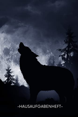 Hausaufgabenheft: Schülerkalender , Schulplaner schüler Teenager Jungen , für ein Jahr mit Stundenplänen DIN A5 , Wolf Cover
