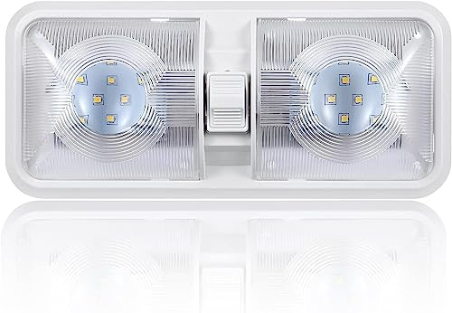 12V LED-Innenbeleuchtung mit 600LM und Schalter - Neutralweiß 4500K, 8W, für Wohnmobile, Boote, Anhänger - Set aus 1