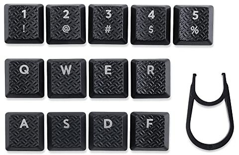 Tastenkappen mit Hintergrundbeleuchtung, Ersatz für GL Tactile Switch Logitech G813/G815/G915/G913 TKL RGB mechanische Gaming-Tastatur, Schwarz, 13 Stück