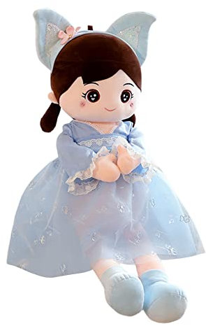 ISAKEN Bambola di Stoffa 45cm, Fiaba Principessa Ragdoll Peluche Giocattolo, Ragdoll Adorabile Peluche Animali di Peluche, Principessa Dormire Partner Bambola Regalo per Ragazze